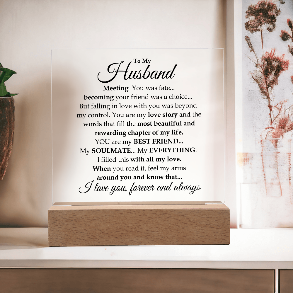 To My Husband | Acrylic Square Plaque