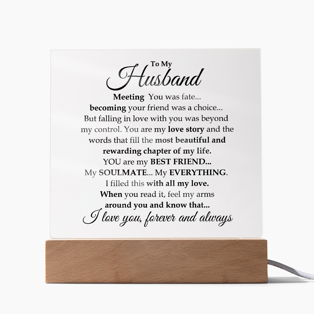 To My Husband | Acrylic Square Plaque