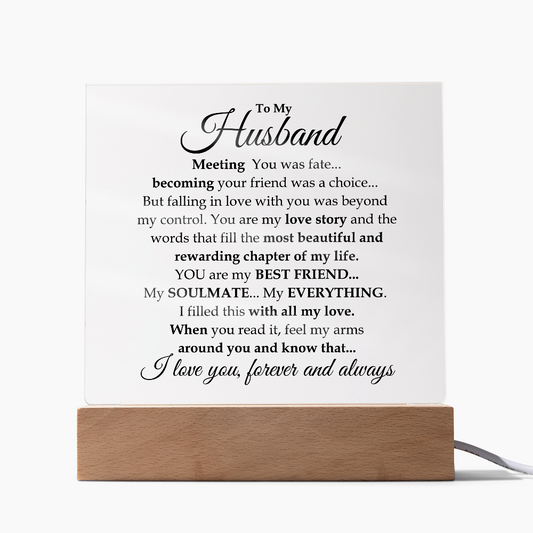 To My Husband | Acrylic Square Plaque