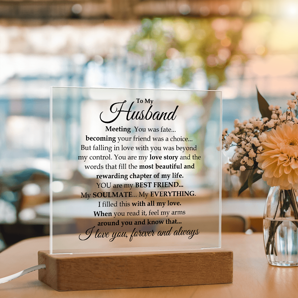 To My Husband | Acrylic Square Plaque