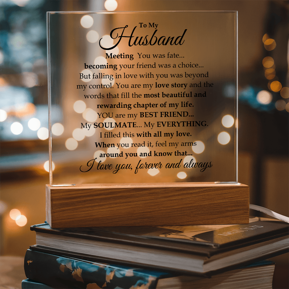To My Husband | Acrylic Square Plaque
