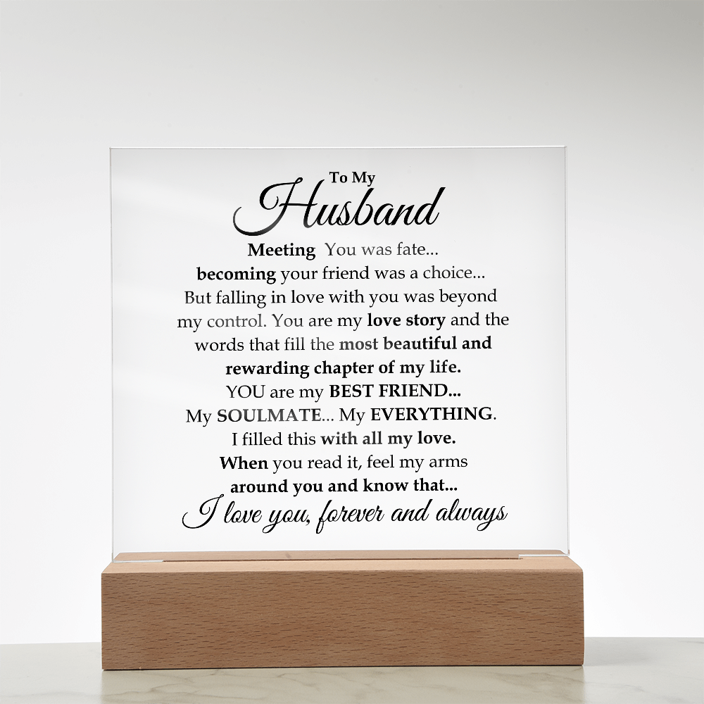 To My Husband | Acrylic Square Plaque