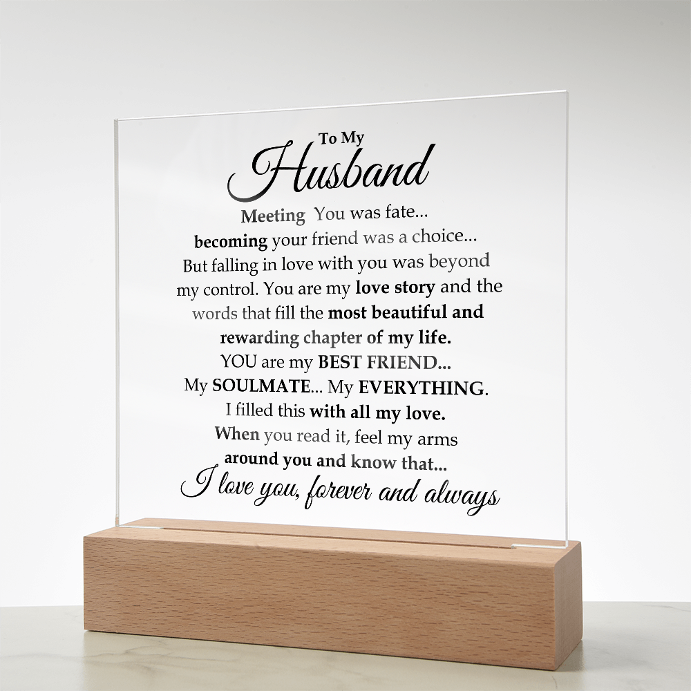 To My Husband | Acrylic Square Plaque