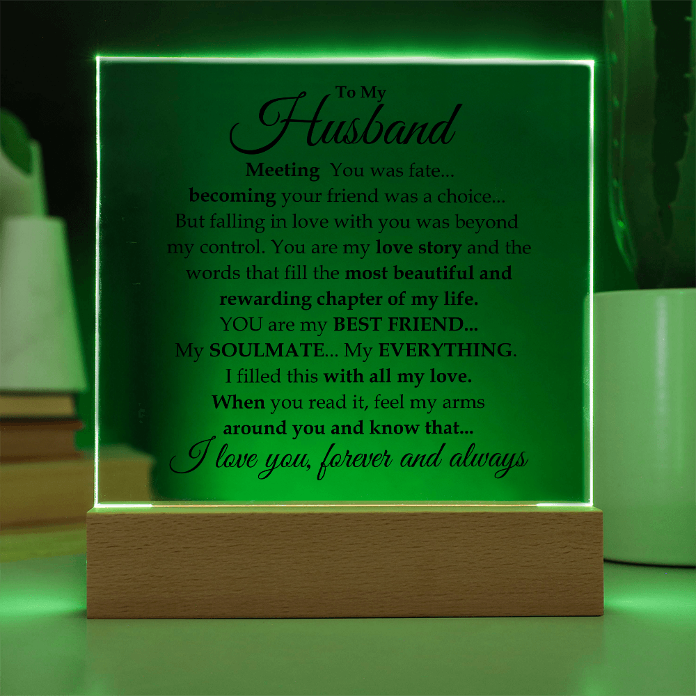 To My Husband | Acrylic Square Plaque
