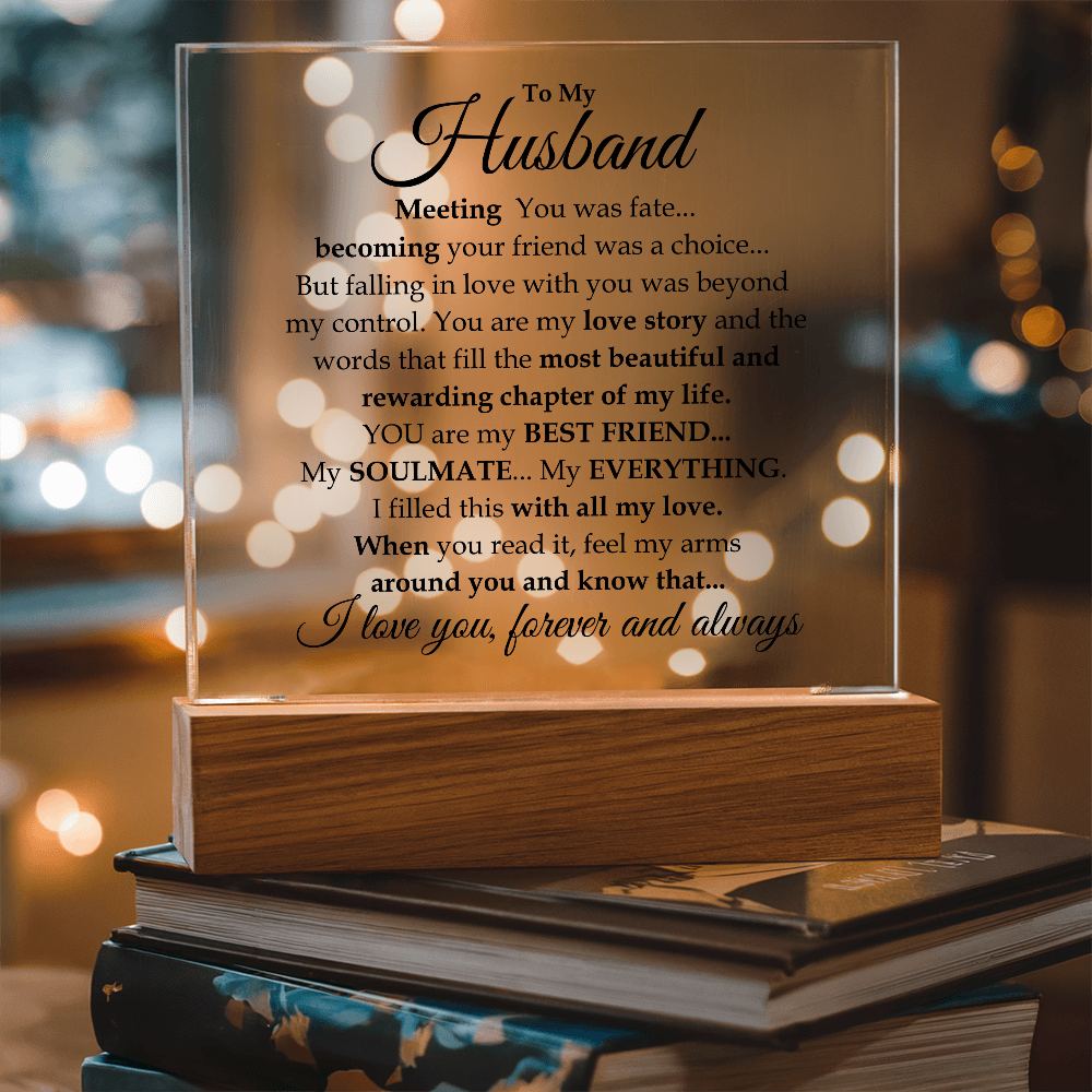 To My Husband | Acrylic Square Plaque