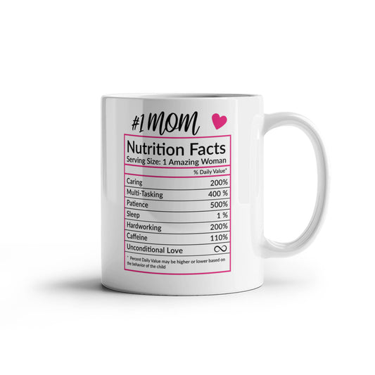 # 1 Mom | White Ceramic Mug