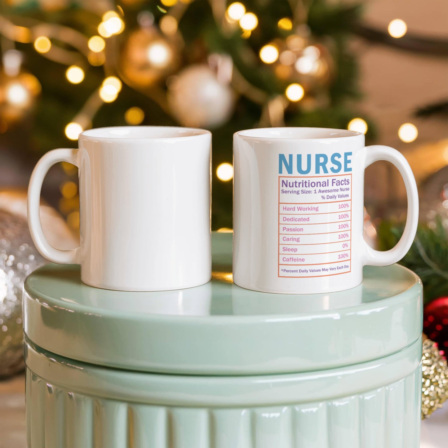 Nurse Nutritional Facts Mug – Funny Gift for Nurses, RN, LPN, or Nursing Students