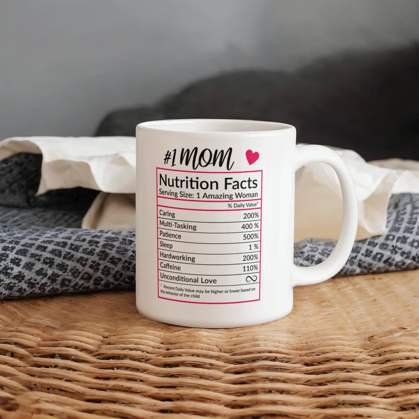# 1 Mom | White Ceramic Mug