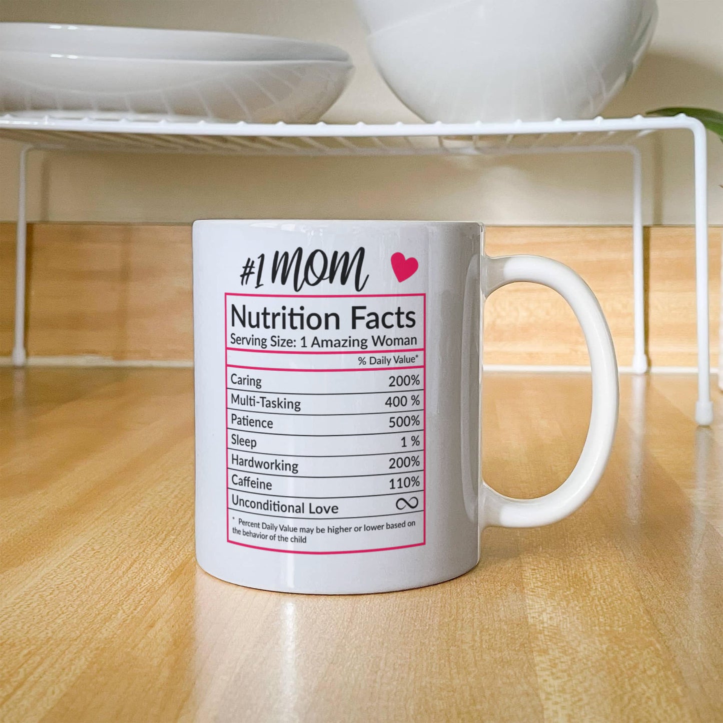 # 1 Mom | White Ceramic Mug