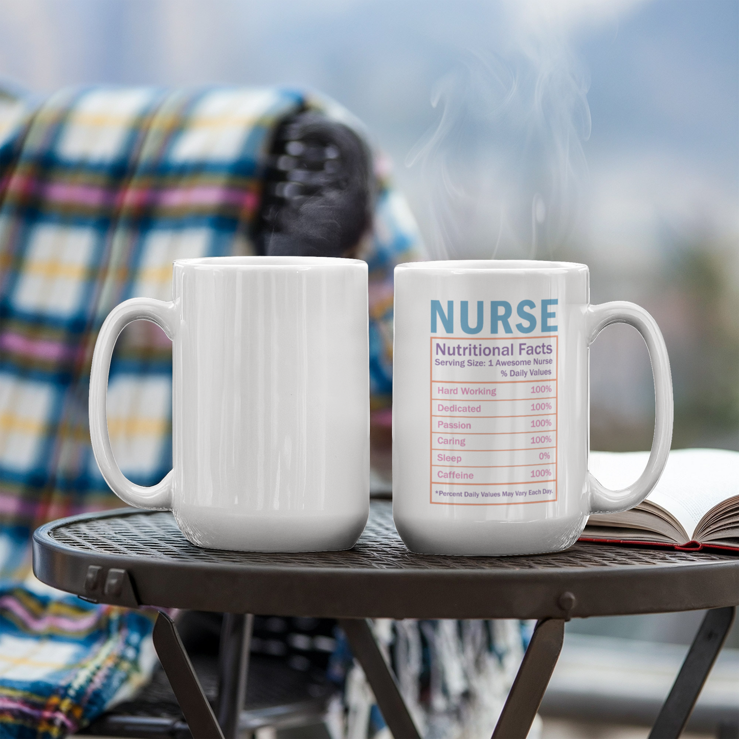 Nurse Nutritional Facts Mug – Funny Gift for Nurses, RN, LPN, or Nursing Students