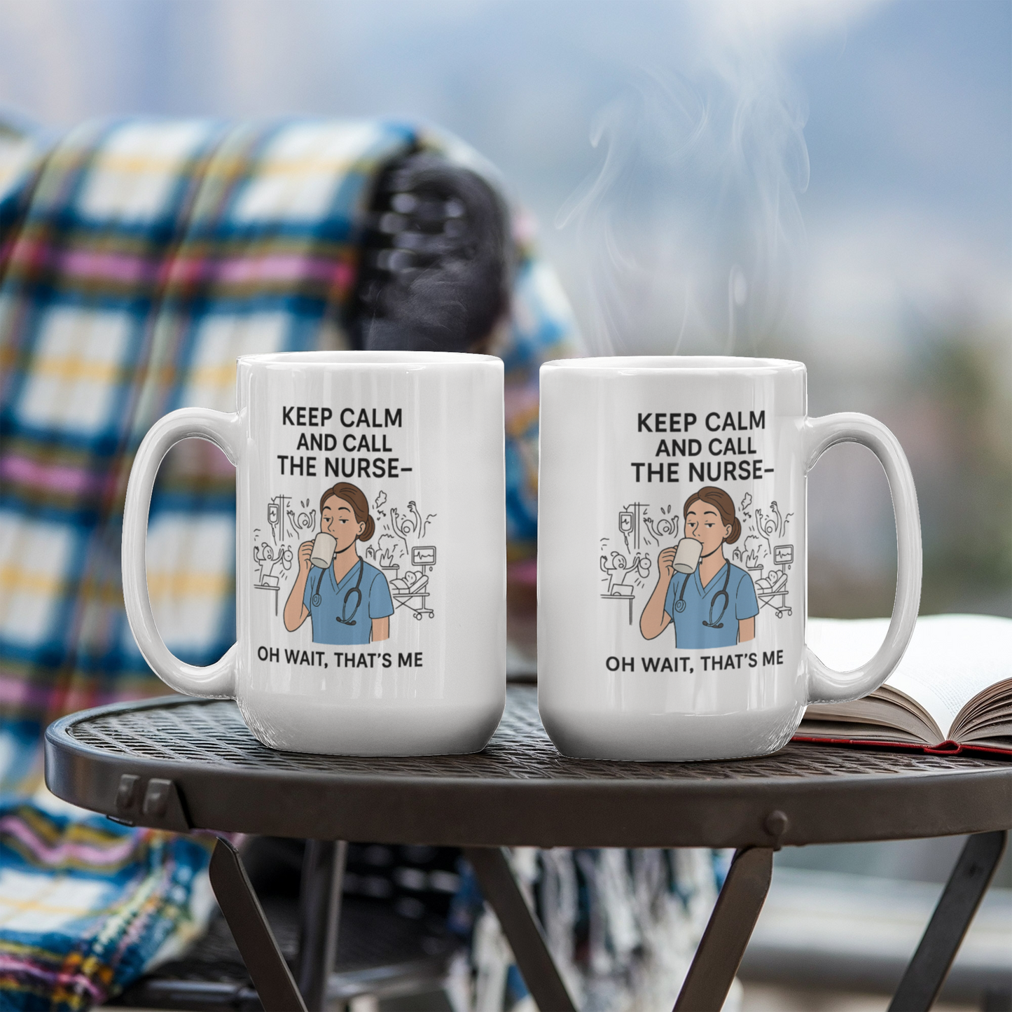 Keep Calm and Call the Nurse – Funny Nurse Coffee Mug | Nursing Humor Gift | 11oz & 15oz Ceramic Cup