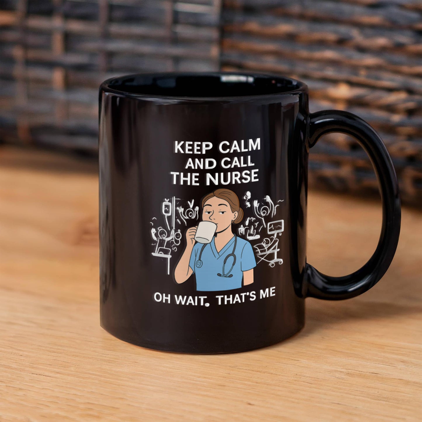 Keep Calm and Call the Nurse – Funny Nurse Coffee Mug | Nursing Humor Gift | 11oz & 15oz Ceramic Cup