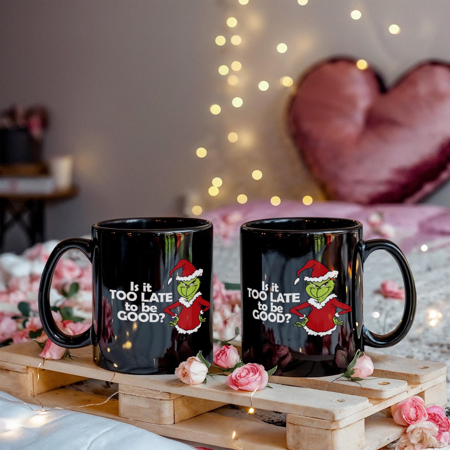 Is It Too Late To Be Good? | Black Ceramic Mug