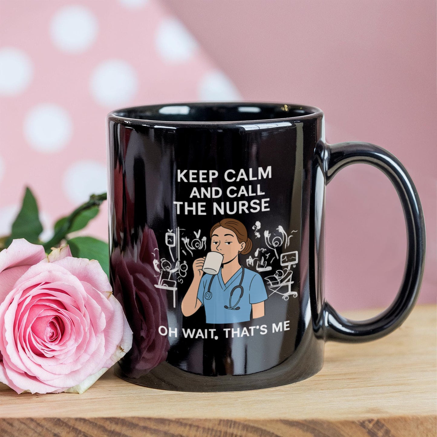Keep Calm and Call the Nurse – Funny Nurse Coffee Mug | Nursing Humor Gift | 11oz & 15oz Ceramic Cup
