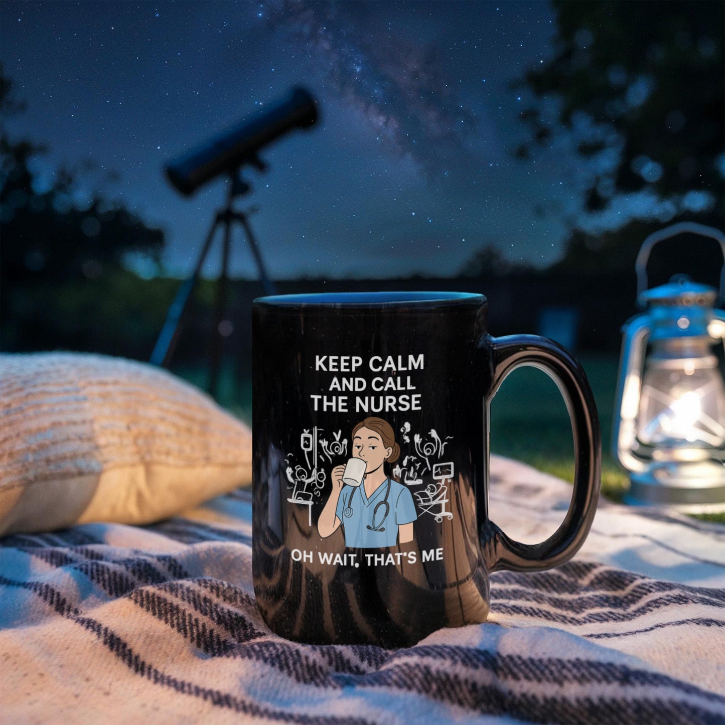 Keep Calm and Call the Nurse – Funny Nurse Coffee Mug | Nursing Humor Gift | 11oz & 15oz Ceramic Cup