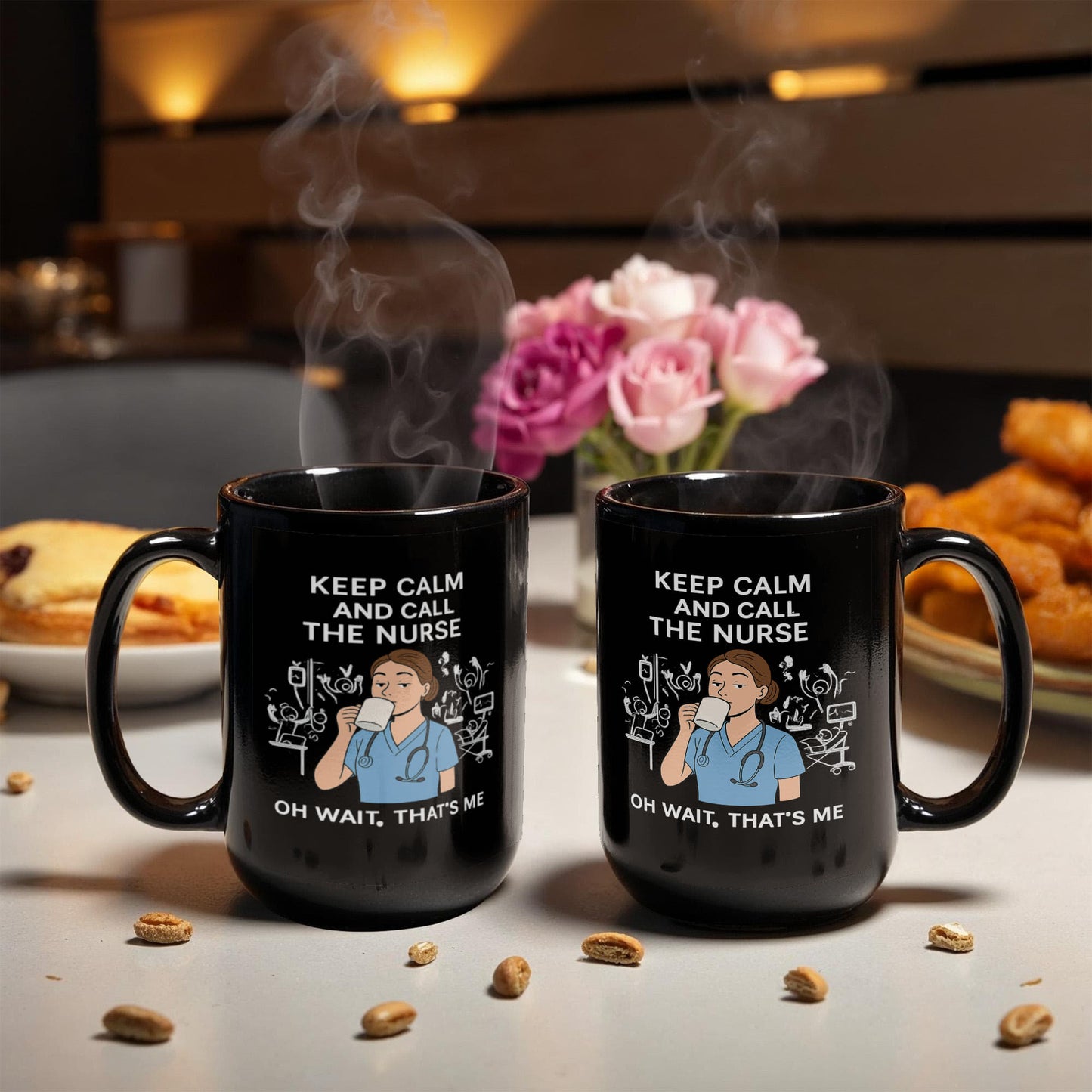 Keep Calm and Call the Nurse – Funny Nurse Coffee Mug | Nursing Humor Gift | 11oz & 15oz Ceramic Cup
